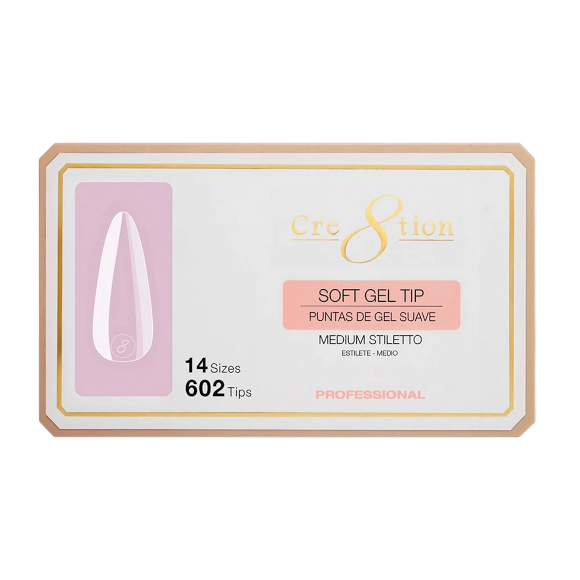 Cre8tion Soft Gel Tip - MEDIUM STILETTO