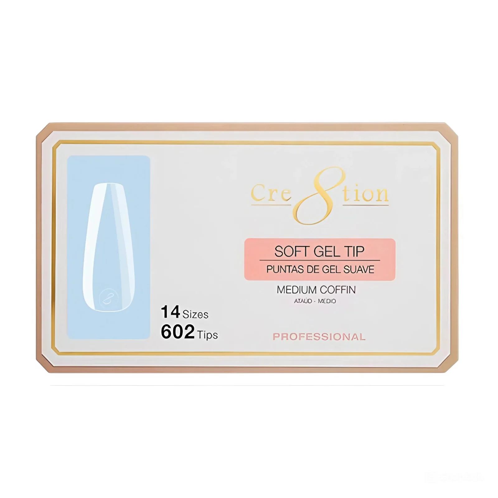 Cre8tion Soft Gel Tips - MEDIUM COFFIN