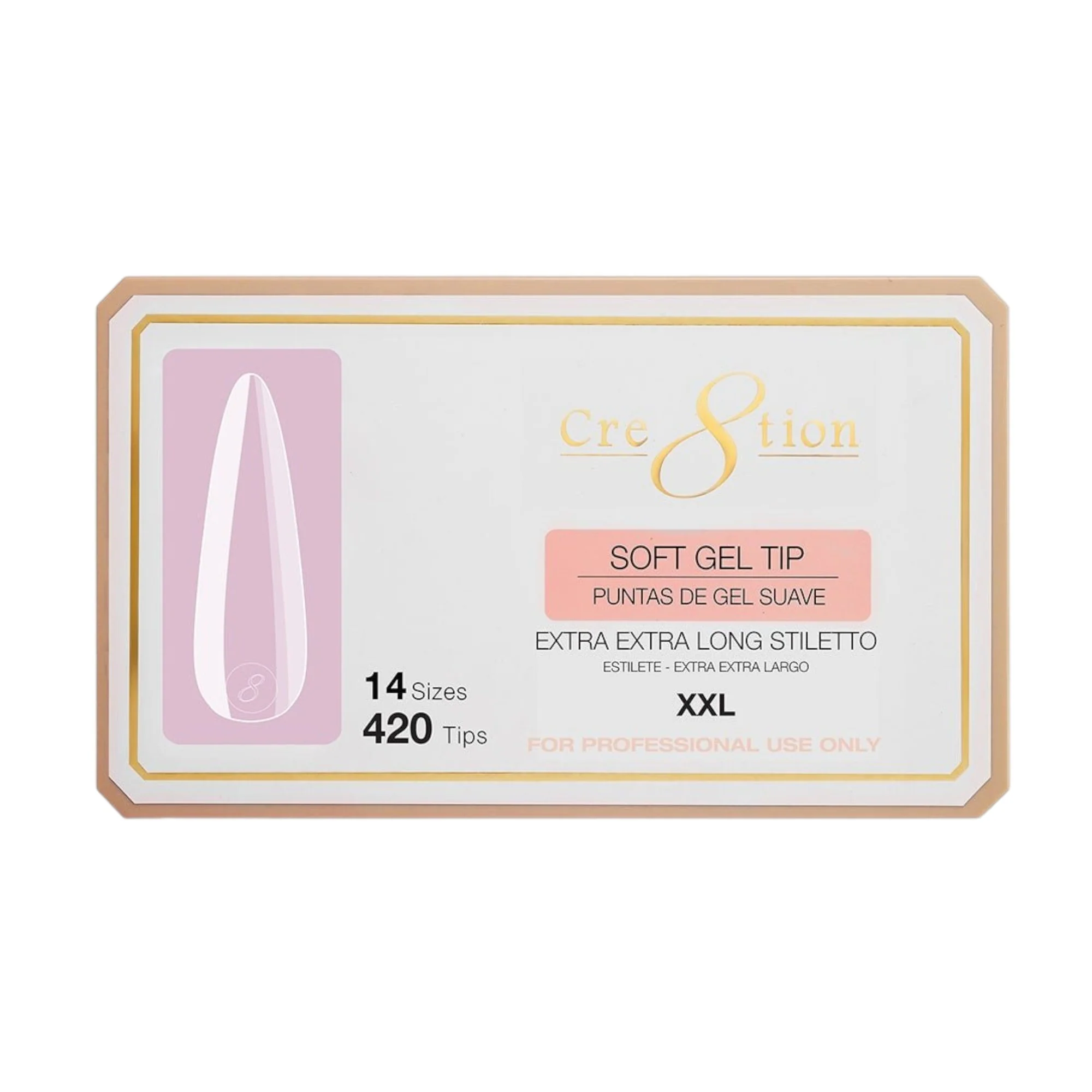 Cre8tion Soft Gel Tip - EXTRA EXTRA LONG STILETTO