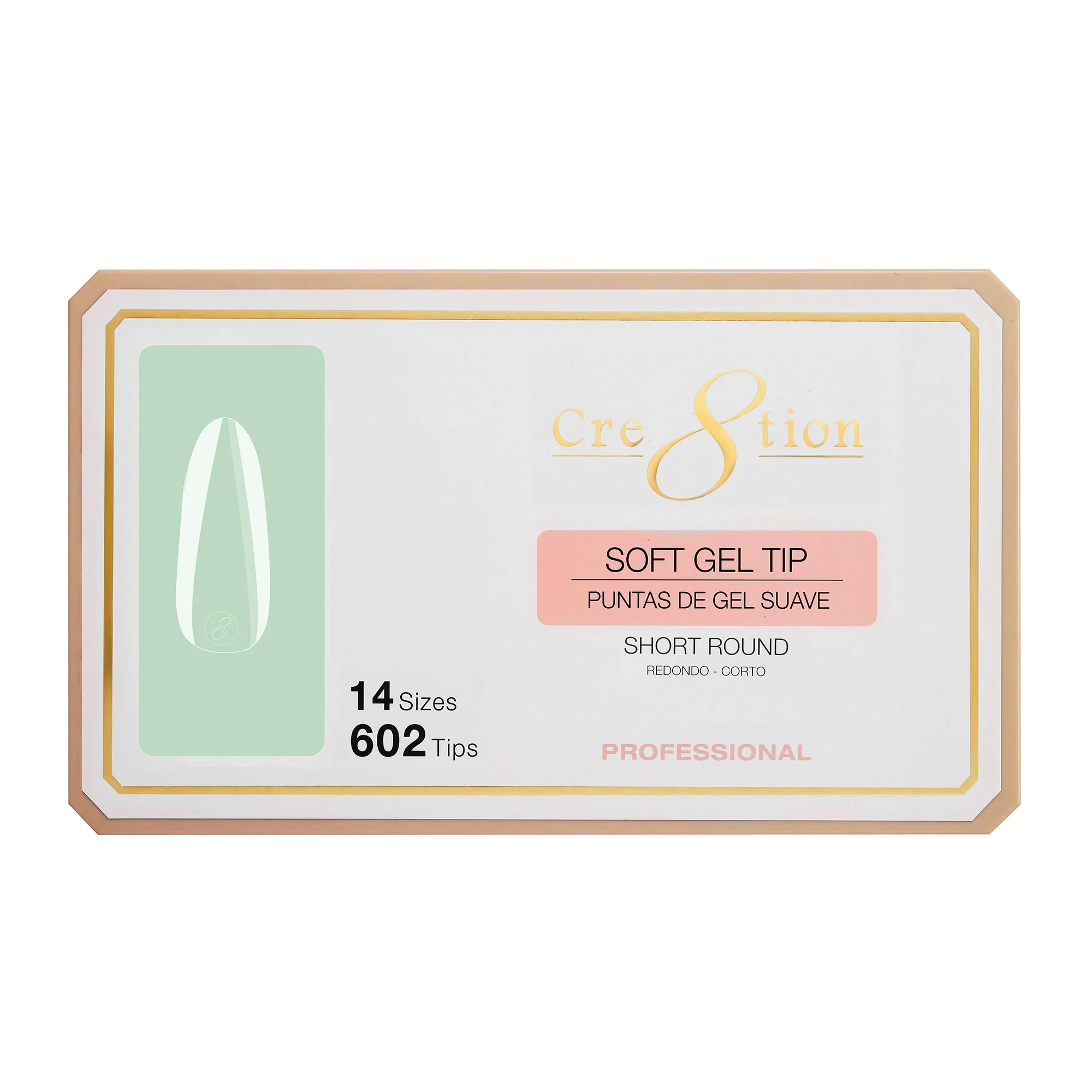 Cre8tion Soft Gel Tips - SHORT ROUND