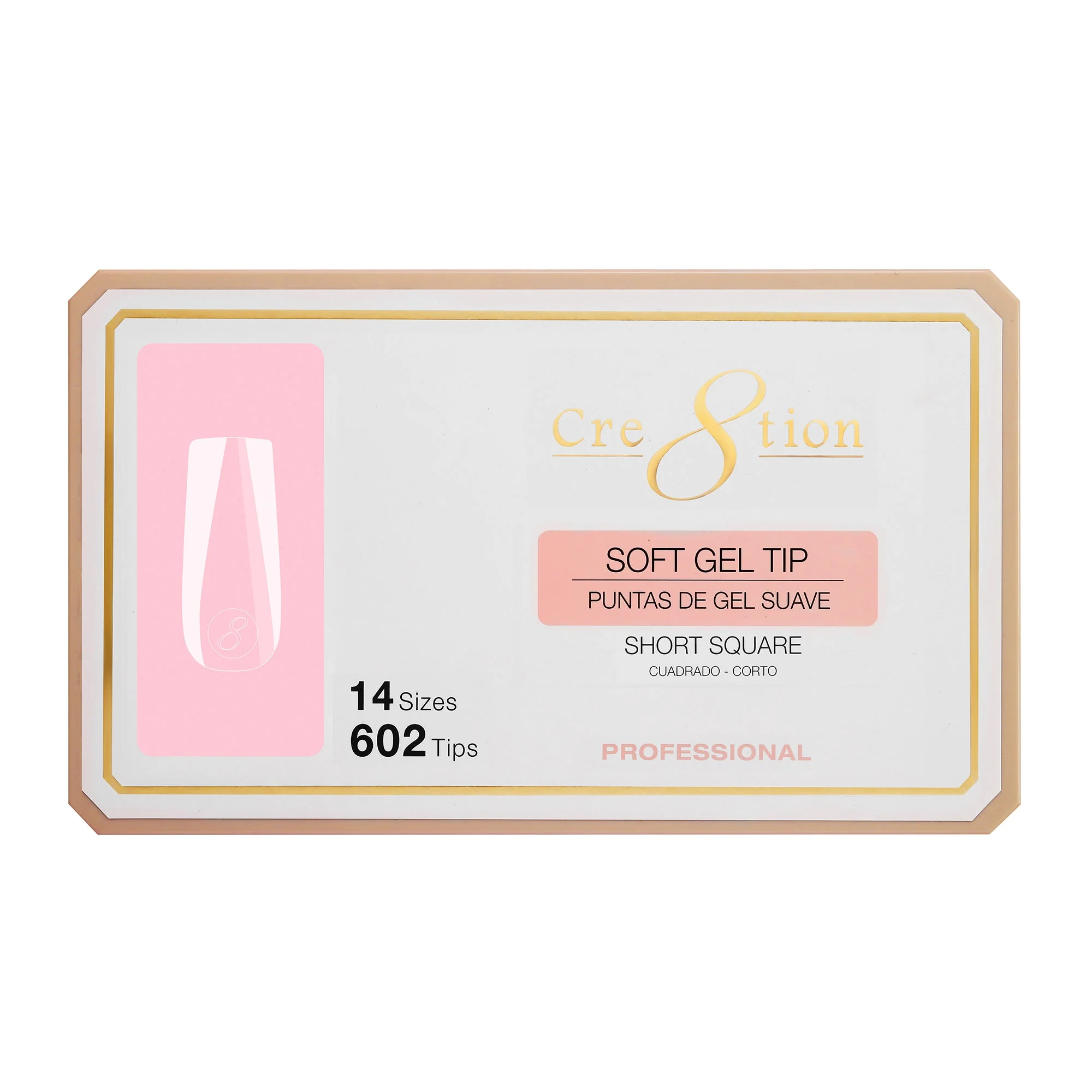 Cre8tion Soft Gel Tips - SHORT SQUARE