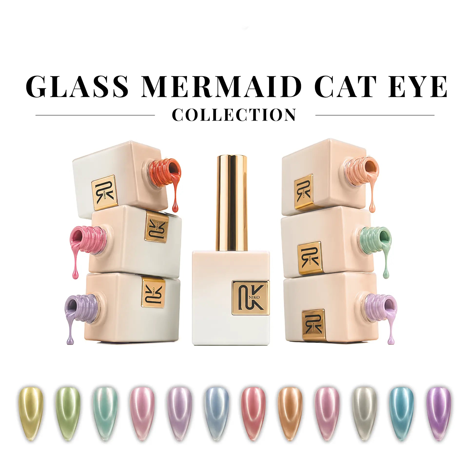 Niko Collection - Glass Mermaid 12 Colors